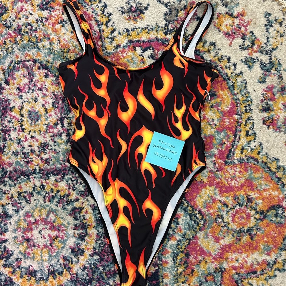 Flames rave wear swimsuit